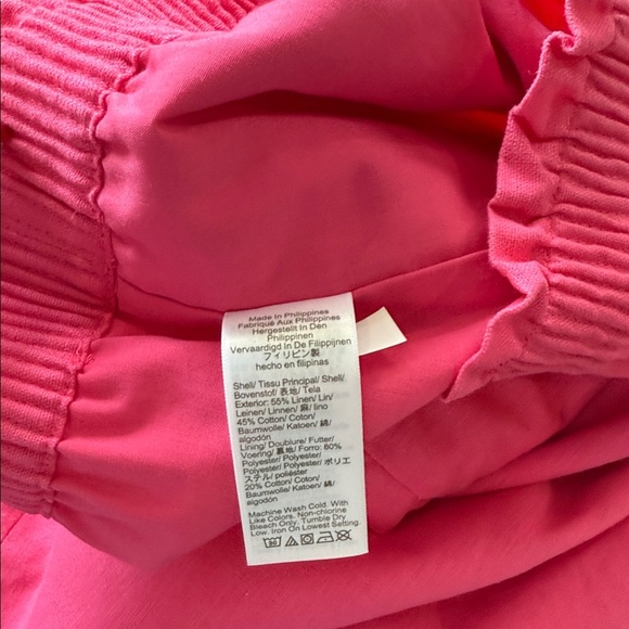 J Crew Linen Cotton Lined Pink Women's Skirt 14 w Pockets - Picture 5 of 5